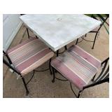 Patio Table and 4 Metal Chairs