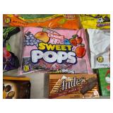 Assorted Candy, Charleston Chews,Caramel Apple Pops, Gum Balls, Blow Pops, Junior Mints, Charms Suckers, and More