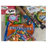 Assorted Candy, Charleston Chews,Caramel Apple Pops, Gum Balls, Blow Pops, Junior Mints, Charms Suckers, and More