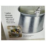 New 1 Gallon Beverage Dispenser with Stand and Lid