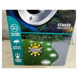 New 4 Pack of Solar Garden Disk Lights