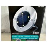 New 4 Pack of Solar Garden Disk Lights