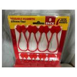 New 8 Pack of Ruby Holding Hands Magnetic Silicone Ties / Organizers