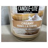 New Candle-Lite Creamy Vanilla Swirl Jar Candle