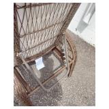 Outdoor resin wicker chaise lounge with adjustable backing and weather-resistant cushions,