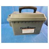 Fleet Farm brand .30 Cal plastic ammo box, designed for secure ammunition storage