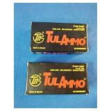 (100) Rounds Two 50-round boxes of TulAmmo 9mm Luger ammunition.