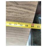 Flash Furniture activity table features a rectangular oak laminate top and adjustable chrome legs