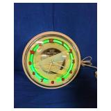 Neonetics 1957 Chevrolet neon clock with a chrome finish and hand-blown glass neon ring.