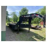 Gooseneck Trailer - Load Trail Flatbed With Warn Winch