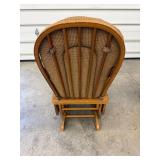 Two VTG Glider Chairs w Fabric Backs & Seats w Wooden Frames