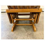 Two VTG Glider Chairs w Fabric Backs & Seats w Wooden Frames