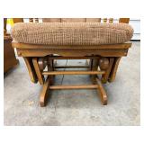 Two VTG Glider Chairs w Fabric Backs & Seats w Wooden Frames