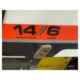Sears 14/6 Garden Tractor With Snowblower Attachment - items in background of tractor not inc