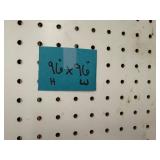 Pegboard Display Wall and Shelving Unit 96 X 96 in w Wood