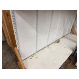Pegboard Display Wall and Shelving Unit 96 X 96 in w Wood