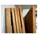 Pegboard Display Wall and Shelving Unit 96 X 96 in w Wood
