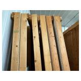 Pegboard Display Wall and Shelving Unit 96 X 96 in w Wood
