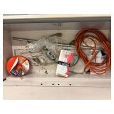 Mixed Lot: Extension Cord & Electrical Supplies