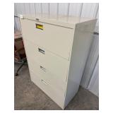 4-Drawer Locking Filing Cabinet With Hanging Files 52 X 36 X 18 in