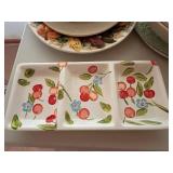 Mixed Lot: Jcpenney Home Collection Platter & Large Bowls, Table Tops Gallery & Glass Decor