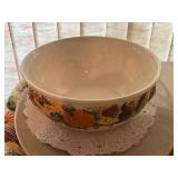 Mixed Lot: Jcpenney Home Collection Platter & Large Bowls, Table Tops Gallery & Glass Decor