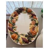 Mixed Lot: Jcpenney Home Collection Platter & Large Bowls, Table Tops Gallery & Glass Decor