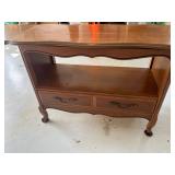 Vintage Stanley Drop Leaf Table w Cabinet & Box of Recipe Magazines and Books