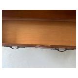 Vintage Stanley Drop Leaf Table w Cabinet & Box of Recipe Magazines and Books