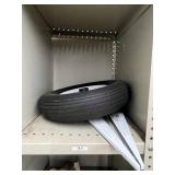 Industrial Parts Mixed Lot in Metal Storage Cabinet - content quantities unverified