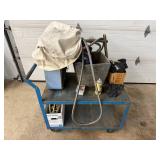 Industrial Cart Mixed Lot With Fan, Hose & Supplies