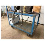 Industrial Cart Mixed Lot With Fan, Hose & Supplies