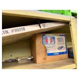 Mixed Lot: Cabinet Assortment of Auto Care, Cleaners & Hardware - qty contents not verified - cabinet not inc