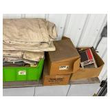 Canvas Tarps, Covers & Assorted Boxed Parts Mixed Lot