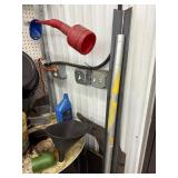 Industrial Steel Drum With Funnel & Assorted Shop Items Mixed Lot