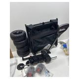 $250 SEESII Electric Wagon Cart Foldable with 2 x 4.0Ah Batteries, Stepless Variable Speed Collapsible Wagon, 150L Large Capacity & 330Lbs Grocery Cart with Multi-Terrain Wheels for Camp, Garden & Spo