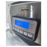 Sunvivi Slow Cooker Roaster Oven 6.5 Quart, 11 in 1 Programmable Multi-Cooker with Digital Timer, Temp Control, Keep Warm, Removable Nonstick Pot & Dishwasher-Safe Glass Lid, Sliver