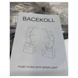 $129 BACEKOLL Plant Stand Indoor with Grow Lights, 9 Tiered Metal Plant Shelf, 64" Tall Plant Stand for Indoor Plants Multiple, Large Plant Rack Display Shelf, Curved Plant Holder for Living Room, Pat