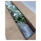 3FT Artificial Camellia Tree 2 Pack, Artificial Plants Outdoor Faux Floral Plant in Cement Pot Fake Silk Camellia Tree Plants for Home House Living Room Office Decor