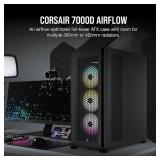 $234 CORSAIR 7000D Airflow Full-Tower ATX PC Case   High-Airflow Front Panel   Spacious Interior   Easy Cable Management   3X 140mm AirGuide Fans with PWM Repeater Included   Black