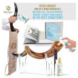 $230 Holy Voice Kosher Kudu Shofar Horn 40"-41" from Israel   Traditional Half-Polished Yemeni Shofar Includes Carrying Bag, Brush and Blowing Guide - Easy Blowing Ancient Jewish Musical Instrument