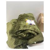 3 Pack!! Exclusivo Mezcla Fleece Bed Blanket King Size, Super Soft and Warm Blankets for Bed, Couch and Sofa Waffle Textured, Cozy, Fuzzy and Lightweight (Olive Green, 90x104 Inches)