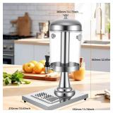 2.11 Gallon Beverage Dispenser,Silver Stainless Steel Juice Drink Dispensers with Ice Core, Leak-proof Spigot and Detachable Drip Tray for Parties, Weddings & Outdoor (silver, 2.11 Gallon)