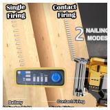 Electric Nail Gun for Dewalt 20V Battery, 18 Gauge 2 in 1 Brad Nailer Cordless Brushles Staple Gun with 1000pcs Nails and 1000pcs Staples Included for Home Improvement, DIY (No Battery)