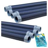 U.S. Pool Supply Professional 8 Piece Swimming Pool Vacuum Cleaner Hose Set, Blue & Gray - 40" Flexible Spiral Wound Connector Sections with 1.5" Male & Female Cuffs, Fits Most Automatic Pool Cleaners