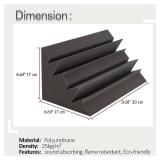 Acoustic Foam Bass Traps -12 Pack Wall Corner Studio Foam Blocks 12" X 7" X 7" Low-Frequency Sound Absorption Material for Home Studio and Theater etc. (12 Pack, Bass traps)
