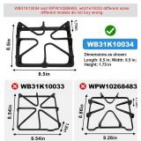 WB31K10034 Burner Grates for Gas Stoves Compatible with GE Gas Stove Range for General Electric Gas Stove Top Surface Grate Cast Iron Rack-4Pack