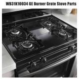 WB31K10034 Burner Grates for Gas Stoves Compatible with GE Gas Stove Range for General Electric Gas Stove Top Surface Grate Cast Iron Rack-4Pack