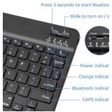 Amazon Fire HD 10/11/8 Wireless Keyboard,Universal Slim Portable Bluetooth Keyboard Compatible with Amazon Fire HD 10/11/8 with Built in Rechargeable Battery (10 Inch Black)