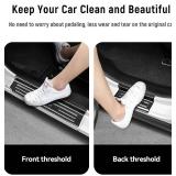 4PCS Door Sill Protector for Jeep Wrangler JL JLU 2018-2025 2026 & Gladiator JT 2020-2025 2026 Accessories Stainless Steel Front and Rear Door Car Pedal Kick Protection (Black Brushed)